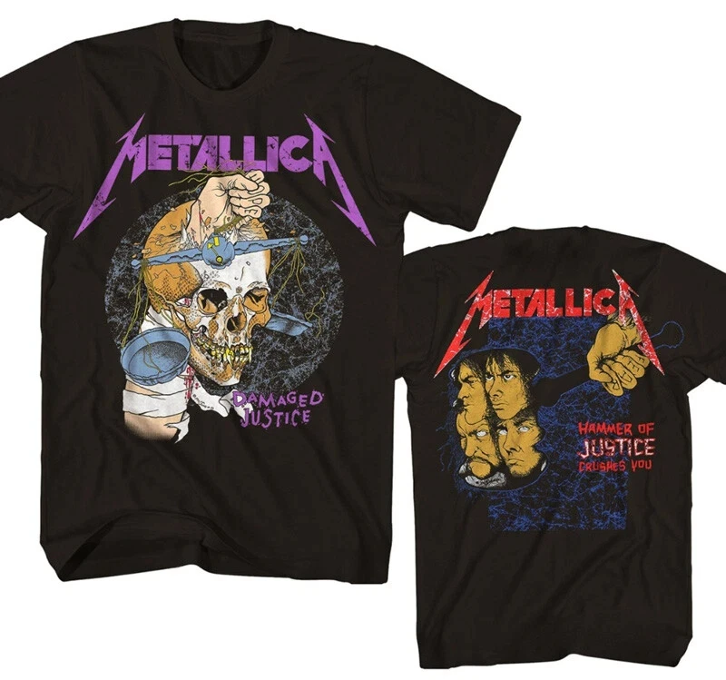 

New Authentic Metallica Harvester of Sorrow Damaged Justice Heavy Metal TShirt High-end Luxury Is for Both Men and Women Top Y2k