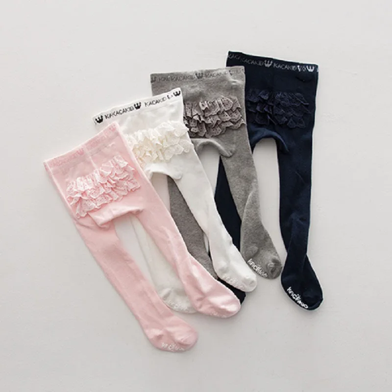 

Весенние милые кружевные колготки из полипропилена для маленьких девочек, хлопковые носки для новорожденных, плотные детские противоскользящие носки принцессы для малышей