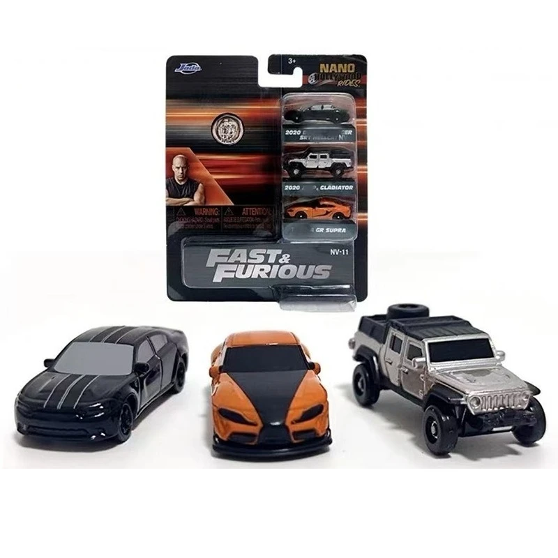 

JADA Machine 1:128 Small Scale Alloy Die Casting Car Model 3-Car Set Collection Ornament Small Car Model Gift