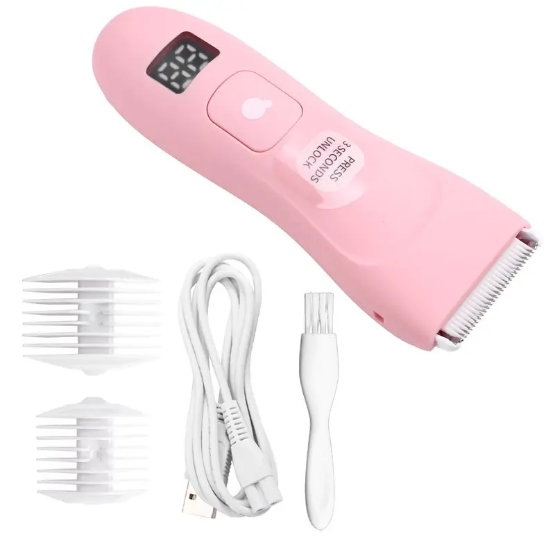AT28-Hair Trimmer Electric Digital Hair Clipper Groin And Intimate Hair Shaver Pubic Shaving Device