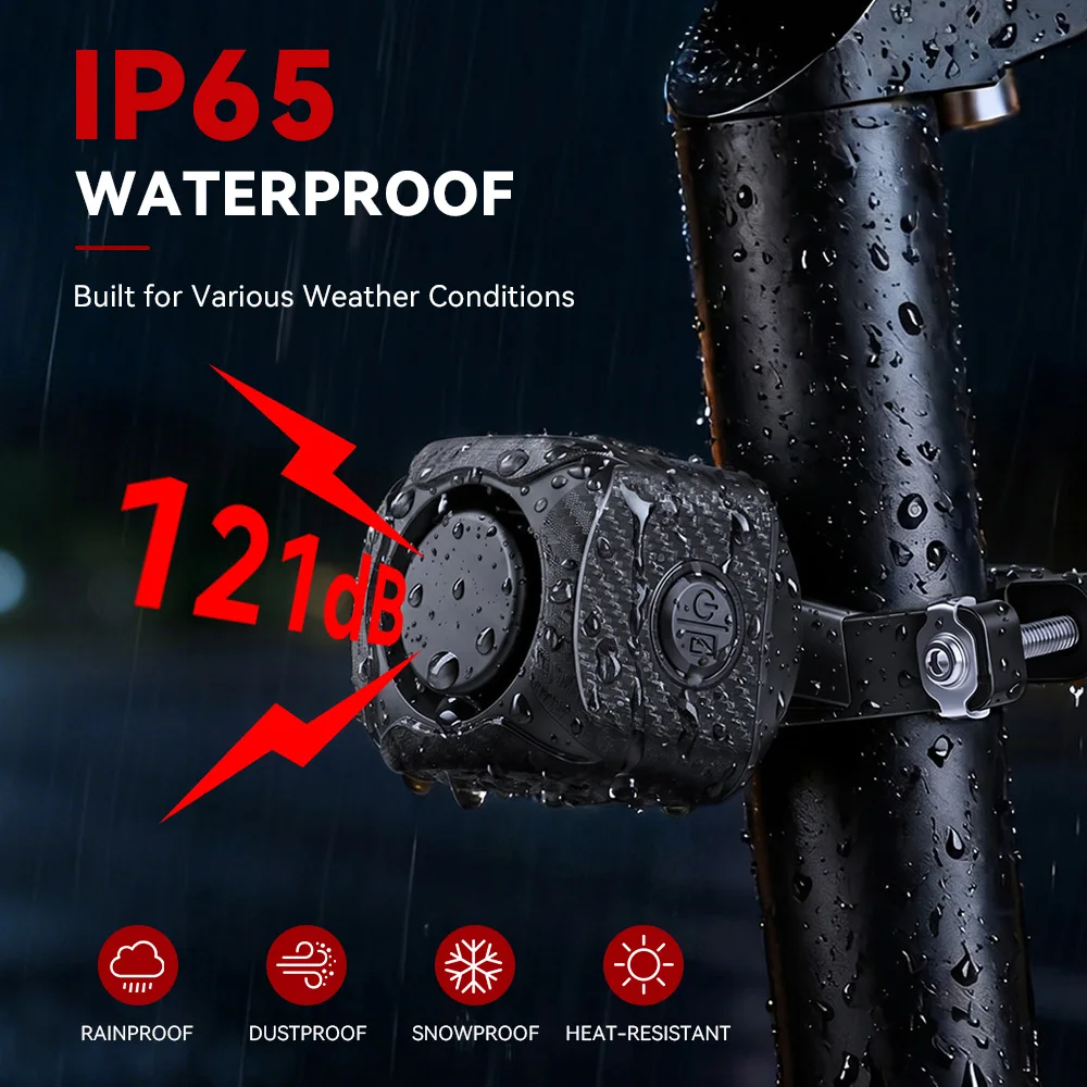 Wireless Bicycle Anti-Theft Alarm Two-Way Vibration Trigger Bike Alarm with Remote Control Waterproof