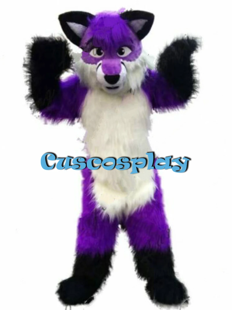 

Long Fur Husky Dog Fox Halloween Fursuit Furry Mascot Costume Suit Cosplay Fancy Dress Adult Outdoor Outfit Fur Suit