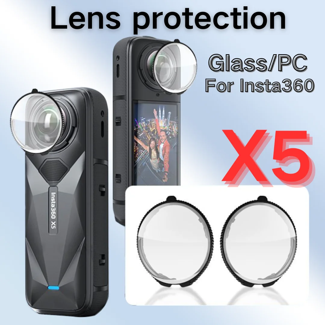 

X5 Premium Lens Guards for Insta360 X4 Camera Accessories Scratch-resistant Optical coated High transparency tempered glass Lens