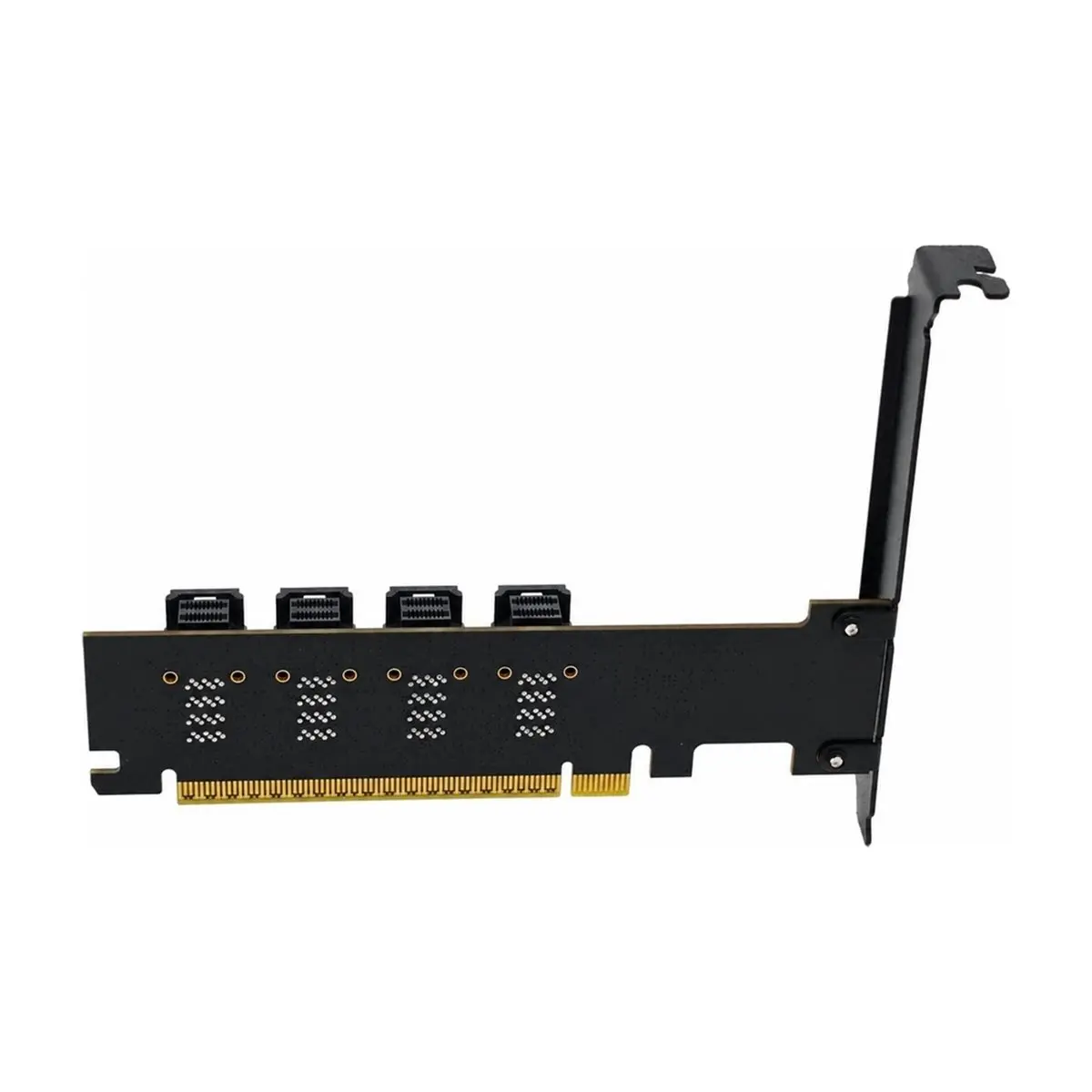 PCIe4.0 X16 to 4-Port U.2 NVME SFF-8643 Expansion Card Support X4 X8 X16 Slot Motherboard with PCIE Split Function