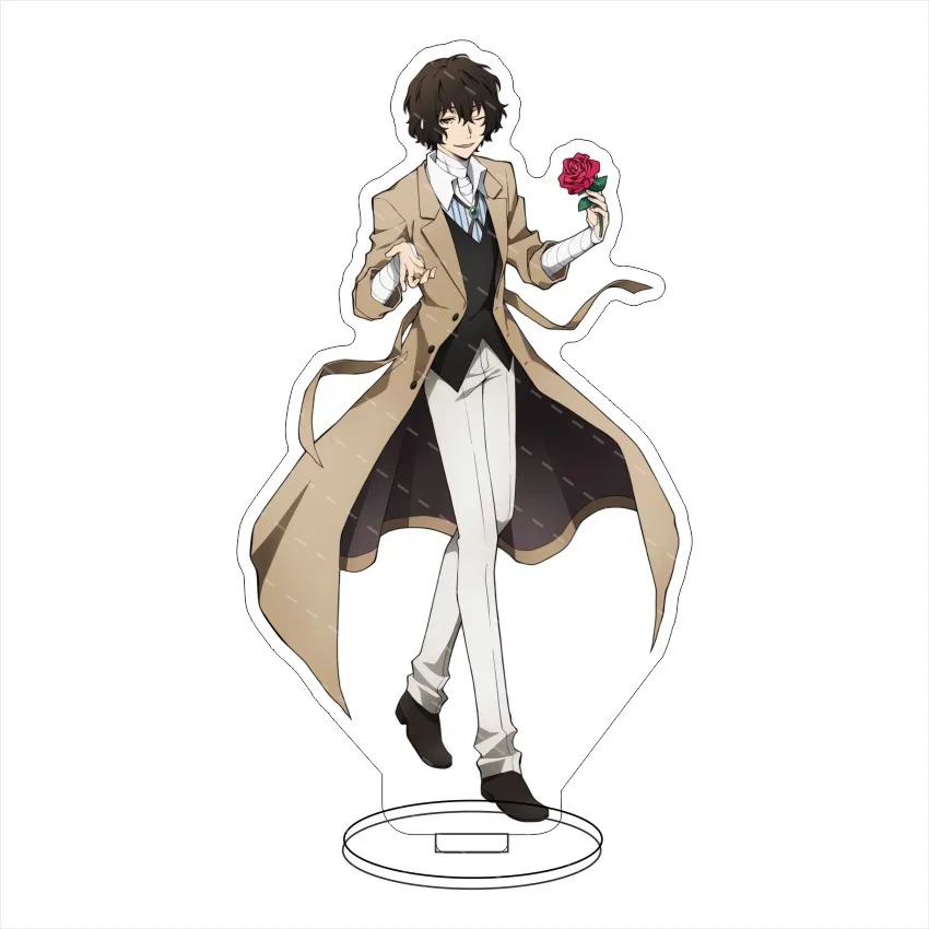  Figura de Anime de 16 cm de Bungo Stray Dogs Figura Dazai Osamu, Nakajima Atsushi, Nakahara Chuuya, Fyodor D. Cos, Adornos de Acrílico, Regalos