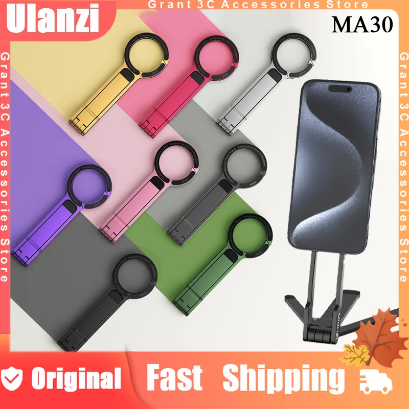 

Ulanzi MA30 Magnetic Phone Tripod Carabiner Mount Dual-Sided Magsafe Holder for iPhone 16 15 14 13 Vlog Travel Live Streaming