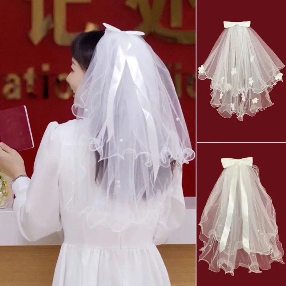 

Новая двухслойная свадебная фата белого цвета, короткая, простая, женская, из тюля с кружевной отделкой.