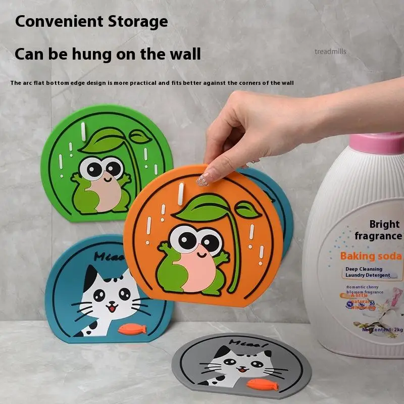 1Pcs Floor Drain Cover Deodorizer Cat Frog Pattern Bathroom Silicone Seal Mat Deodorant Mat Kitchen Toilet Insect-proof Mat