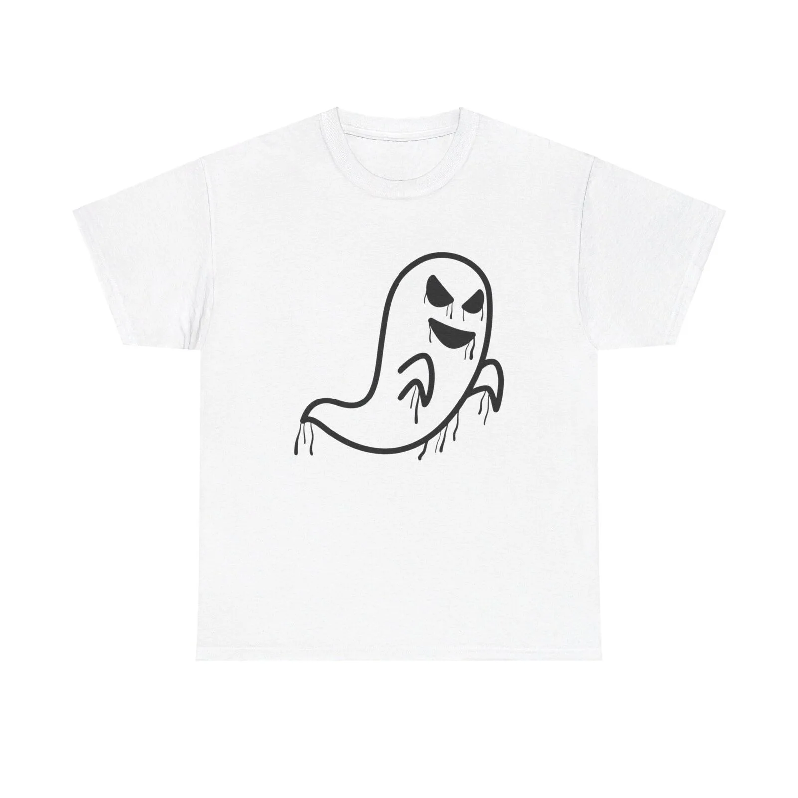 Spooky Ghost Graffiti Graphic T-Shirt - cool spray paint scary cute halloween