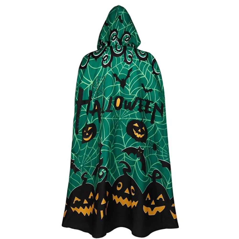 Halloween Cloak Cosplay Masquerade Costume Printed Cloak Cloak Wizard Costume Robe Dress Up Clothing Print