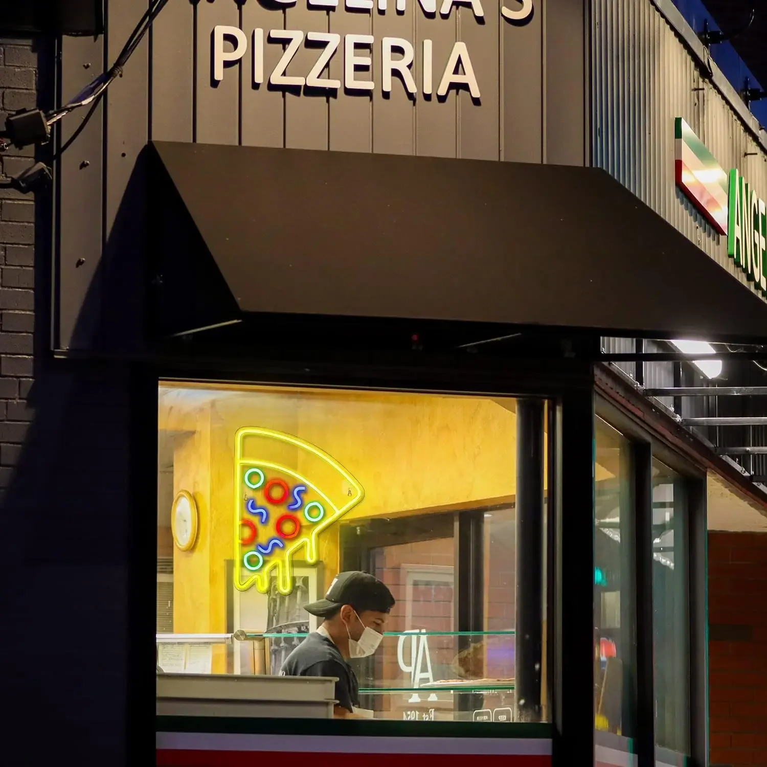 Insegna al Neon a forma di Pizza, insegne con luci al Neon a LED USB, per la decorazione della camera da letto fresca del Pub del partito del ristorante della cucina della Pizzeria