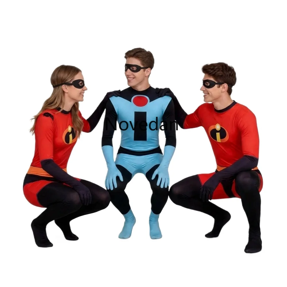 Halloween The Incredibles 2 Elastigirl Superhero Cosplay Costume Zentai Suit Bodysuit Women Men Party Jumpsuit Adult Kids view 2