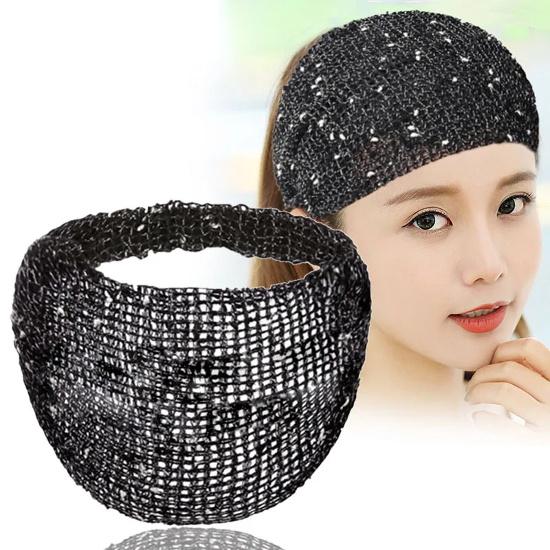 

Wide-Brim Lace Headband Women's Summer Hair Cover for Gray Hair Daily Wear Face-Washing Headband