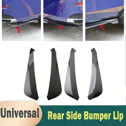 Wind Knife Style Car Rear Side Bumper Strip Lip Universal Rear Spoiler Splitter Diffuser Scratch Protector Carbon Fiber