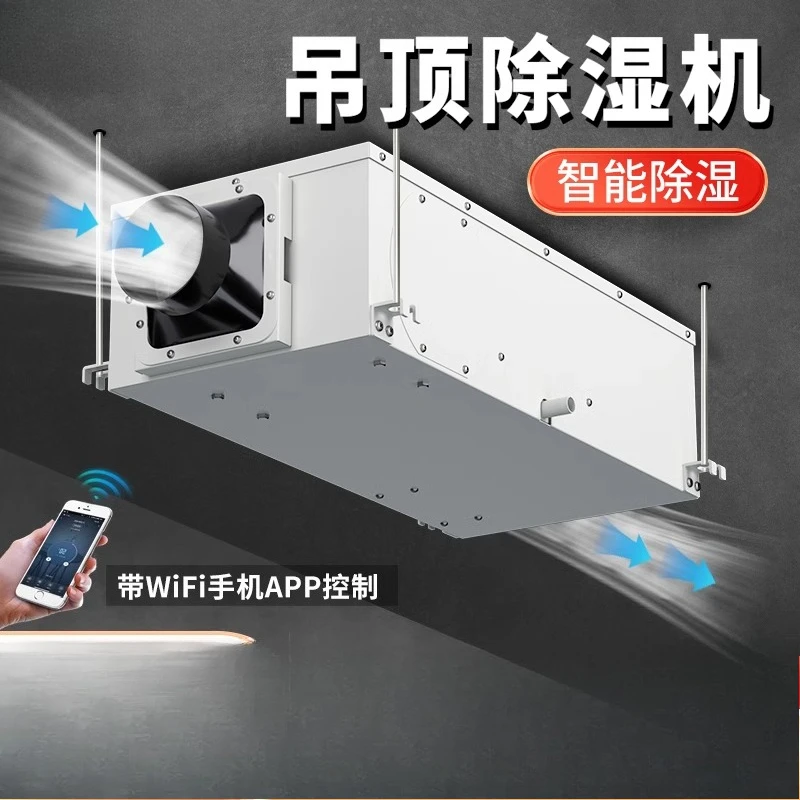 Ceiling Dehumidifier, Small Household Silent Air Dehumidifier, Basement Purification Dehumidifier 28 Liters