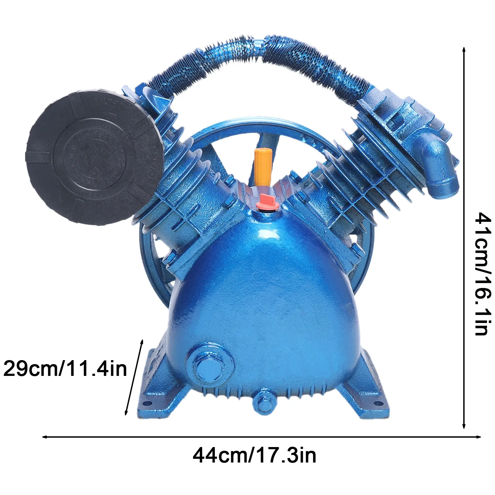 펌프 헤드 TBVECHI 175PSI 4KW 5.5HP 21CFM V 타입 트윈 실린더 공기 압축기 펌프 헤드, 더블 스테이지