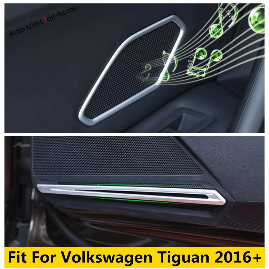 

Auto Door Speaker Audio Loudspeaker Sound Decoration Frame Cover Trim Interior Accessories For Volkswagen Tiguan 2016 - 2022