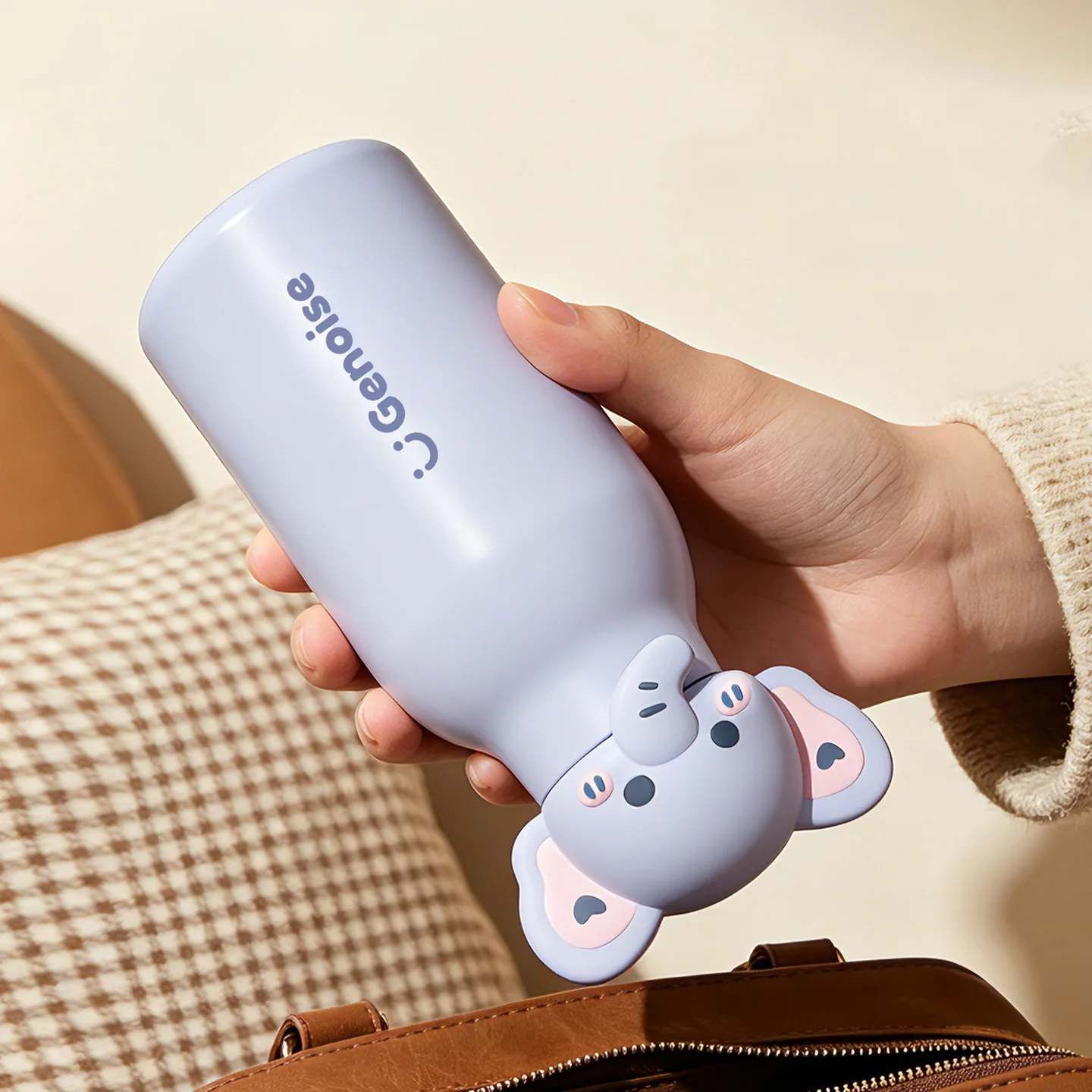 Children Insulated Water Bottle 316 Stainless Steel Vacuum Flask Cute Bear Elephant Panda Rabbit Dinosaur Lid Thermal Cup Mug