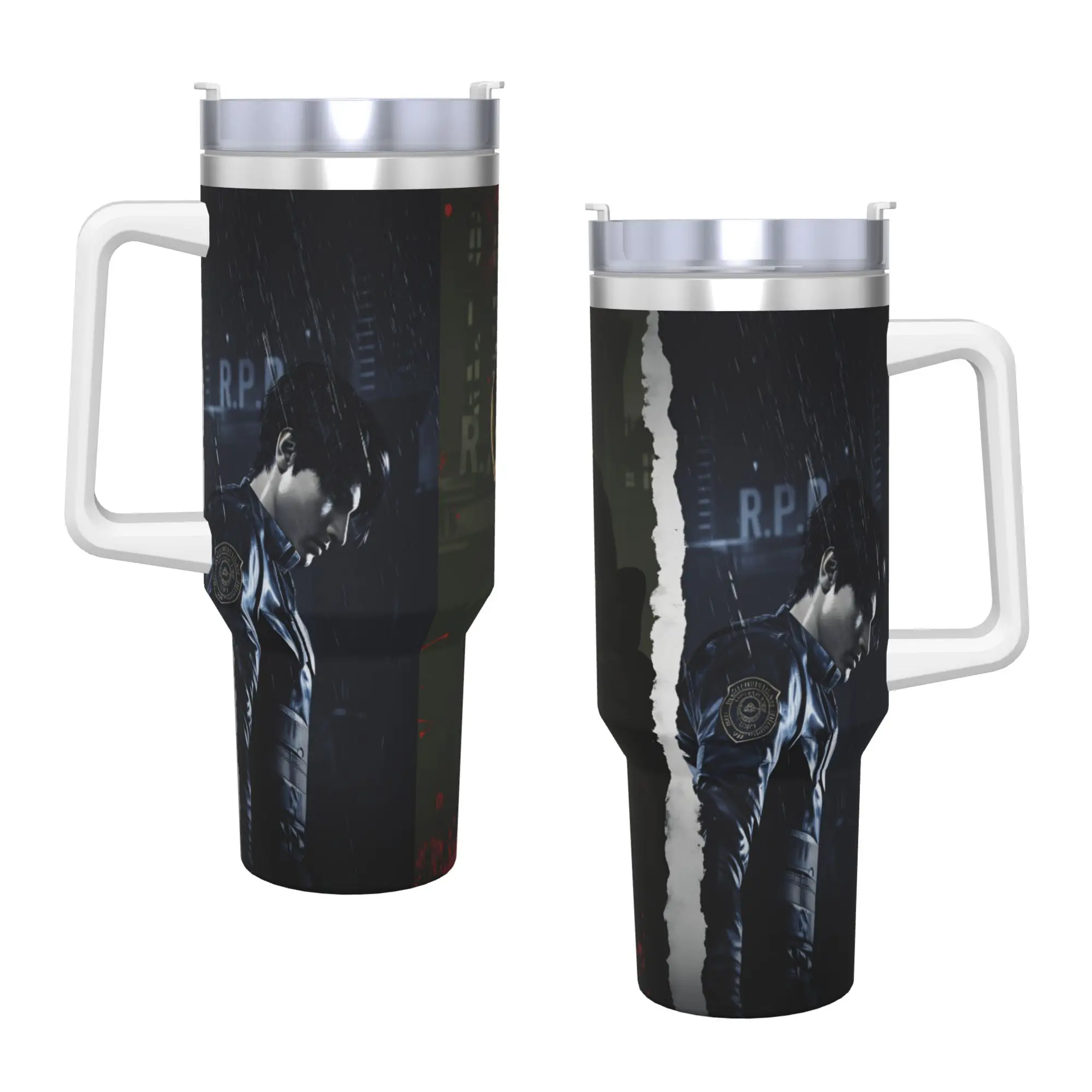 Residents Evils Tumbler  Cold and Hot Water Bottle Leakproof Stainless Steel Coffee Mug Printed Camping Car Mugs