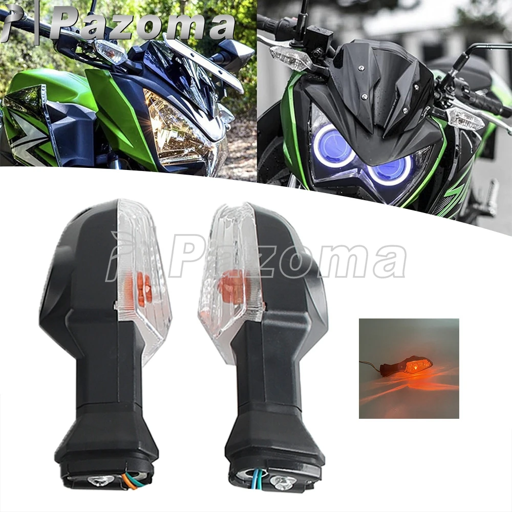 For Kawasaki NINJA 300 650 1000 ER-6N ER-6F ZX-6R Motorcycle Turn Signal Lamp Indicator Clear Smoke Lens Light Blinker Flasher