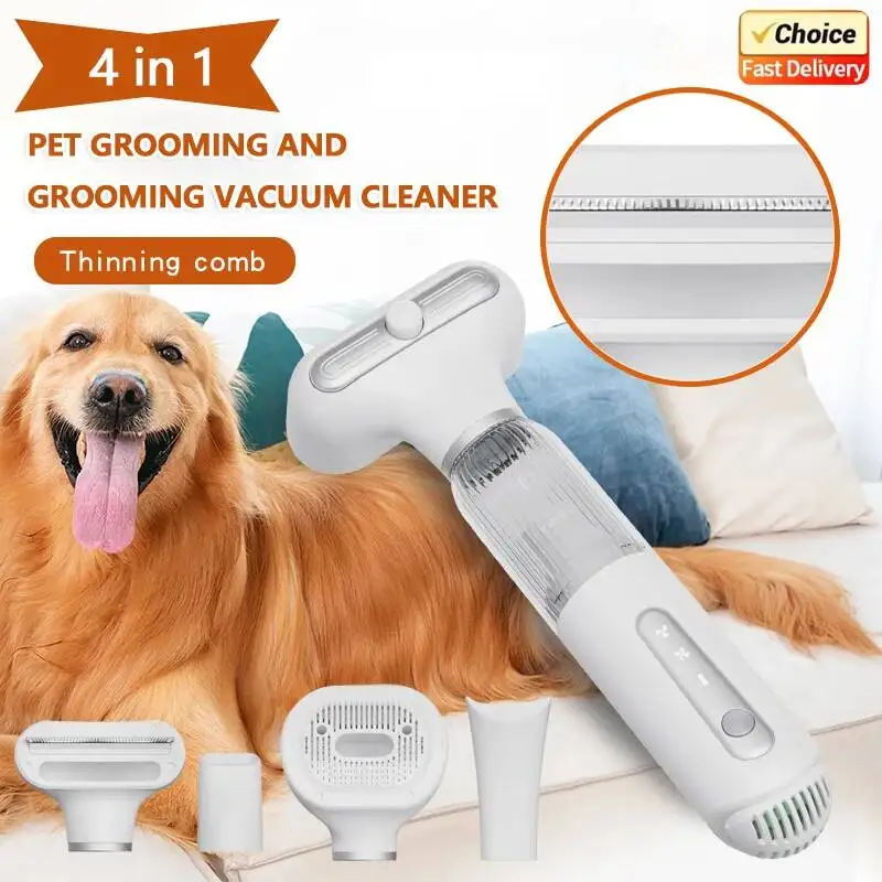 2026 New 4-in-1 Pet Hair Dryer Blowing Comb Strong Wind Dog Grooming Brush Cool Air Drying Professional Home Pet Care Tool