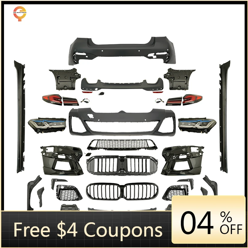 

BR Modification Club Modified Car Front Rear Bumper Grille Facelift M-tech BodyKit Upgrade To G38 MT Body Kit For 5 SERIES G30 Y
