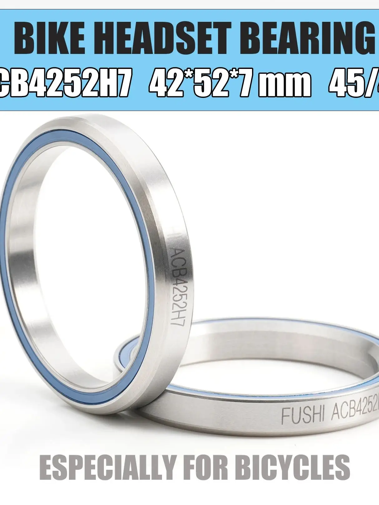 AliExpress FUSHI 2pc ACB4252H7 Headset Bearing 42*52*7 MM 45/45 Angular Contact 1-1/2 Inch Bicycle for Bike Frame Headset/Fork Pivot 42 52 7