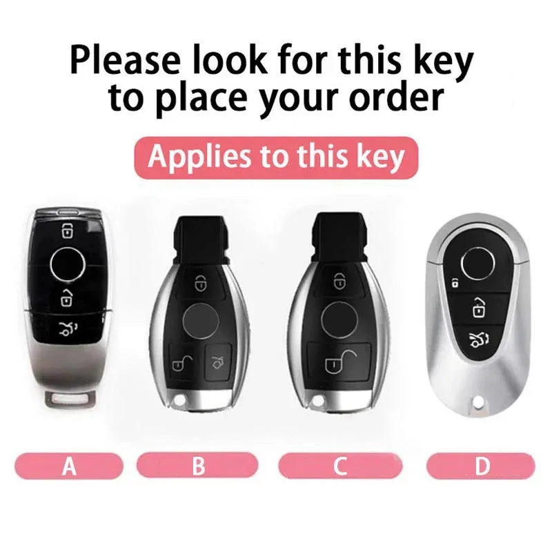 حافظة مفاتيح لمرسيدس بنز فئة C E A B S GLE GLA GLB GLC GLS AMG W176 177 203 204 205 211 212 213 222 X167 غلاف سلسلة لمفاتيح السيارة