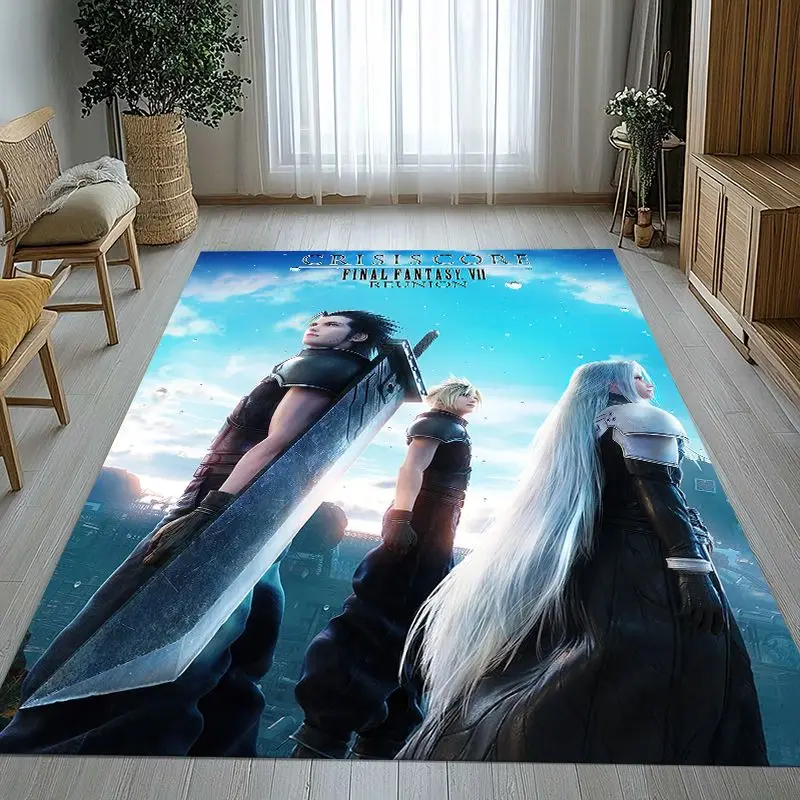Classic Final Fantasy Games Cartoon Living Room Non-Slip Area Rug Soft Carpet for Bedroom Kids Playroom Sofa,Home Decor Doormat