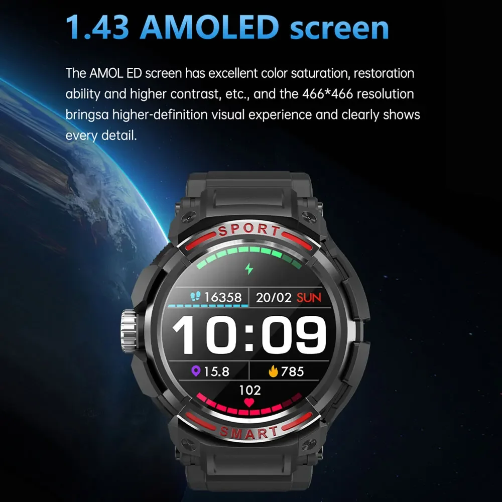 High Quality 3 in 1 Men Smart Watch with TWS Earbuds AMOLED Bluetooth Headset Smartwatch with Speaker Tracker Music Sports Watch