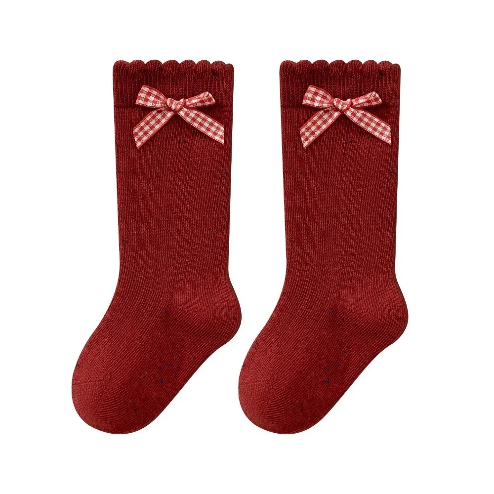 New Red Compression Stocking Breathable Sweat-absorbing Leg Warmers Middle Tube Socks Autumn Winter