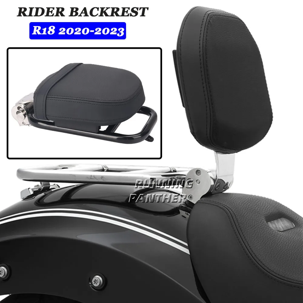 

New Chrome Motorcycle Rider Backrest Foldable Back Rest Pad For BMW R18 2020-2023 2021 2022 R 18 Classic
