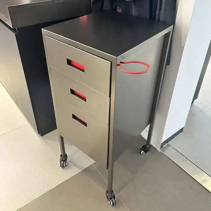 

Barber Shop Storage Barber Salon Design Accessories Beauty Trolley Multifunction Taquilla Del Salónde Peluquería Salon Furniture