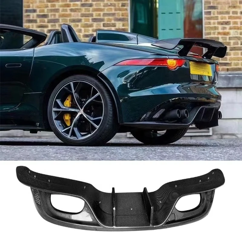 

Perfect Fit Upgrade Body Kits Carbon Fiber Rear Lip for F-type 2013-2016 Rear Bumper Diffuser