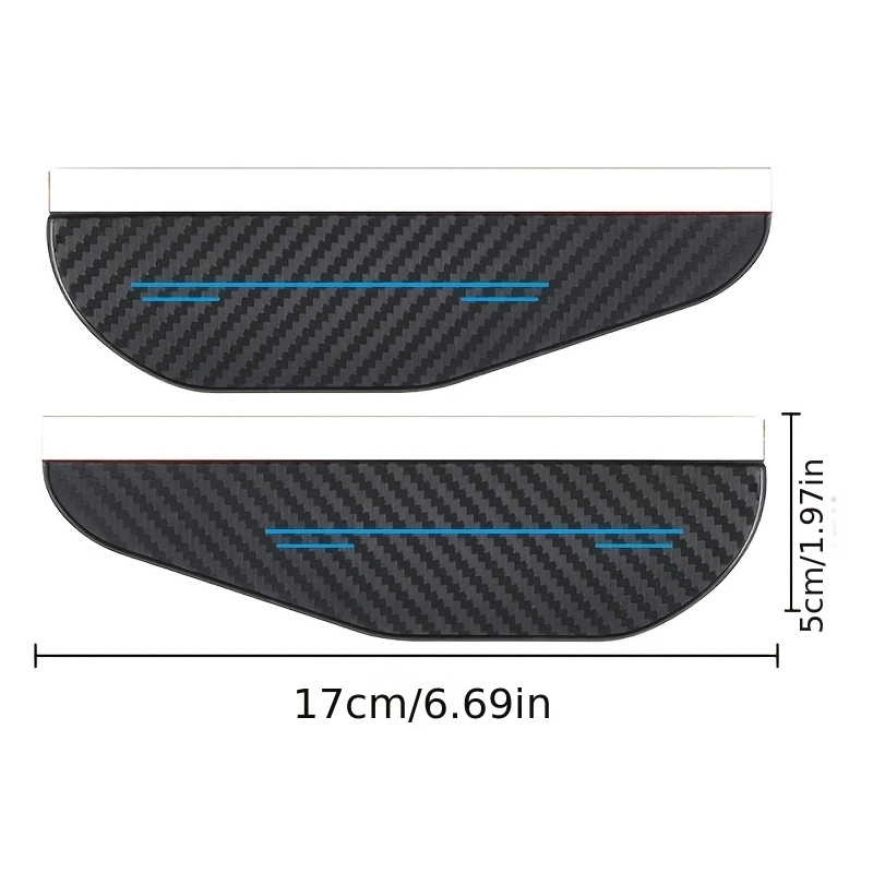 

Carbon Fiber Texture Rearview Mirror Visor Anti-Rain Sunshade Rainwater Board PVC Car Decoration Universal