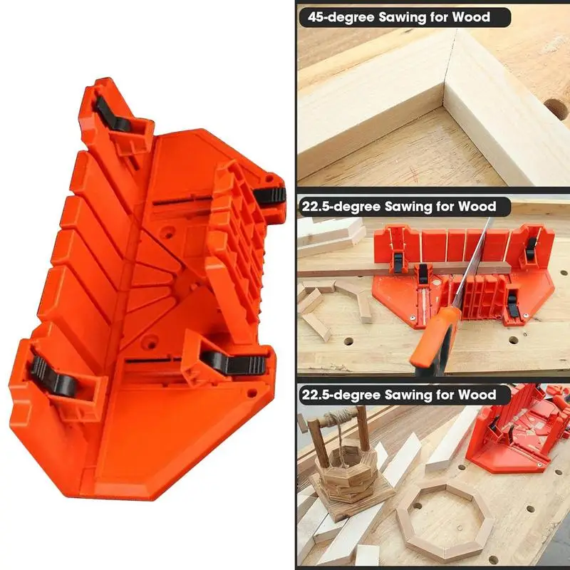 Saw Box Guide Woodworking Tools Steel Back Saw For Accurate Cutting Hand Saw Box Clamping Mitre Saw Box Adjustable Angles For