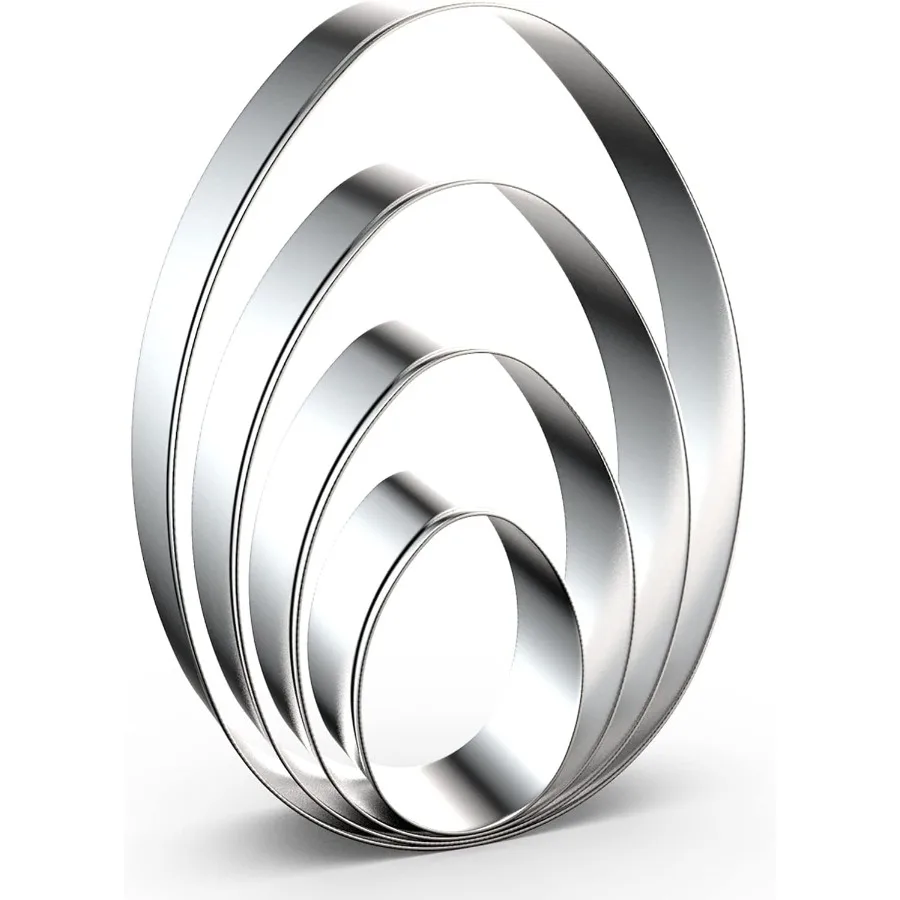 

Large Egg Ce Cutter Set in Dferent Sizes - 5 Ih 4 Ih 3 Ih 2 Ih - 4 Piece - Stainelss Steel