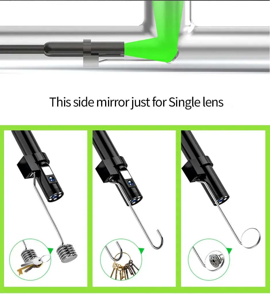 Caméra d'inspection endoscope sans fil, objectif simple et touristique, WiFi, endoscope étanche, caméra de tuyau de salle, Android, IOS, 1080P