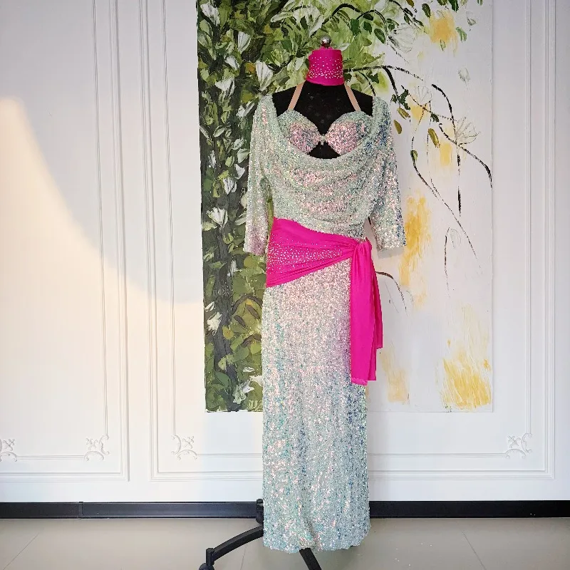 

customized Belly dance costumes performance costume folk robe balady shabby saidi bra belt scarf robe 4pcs