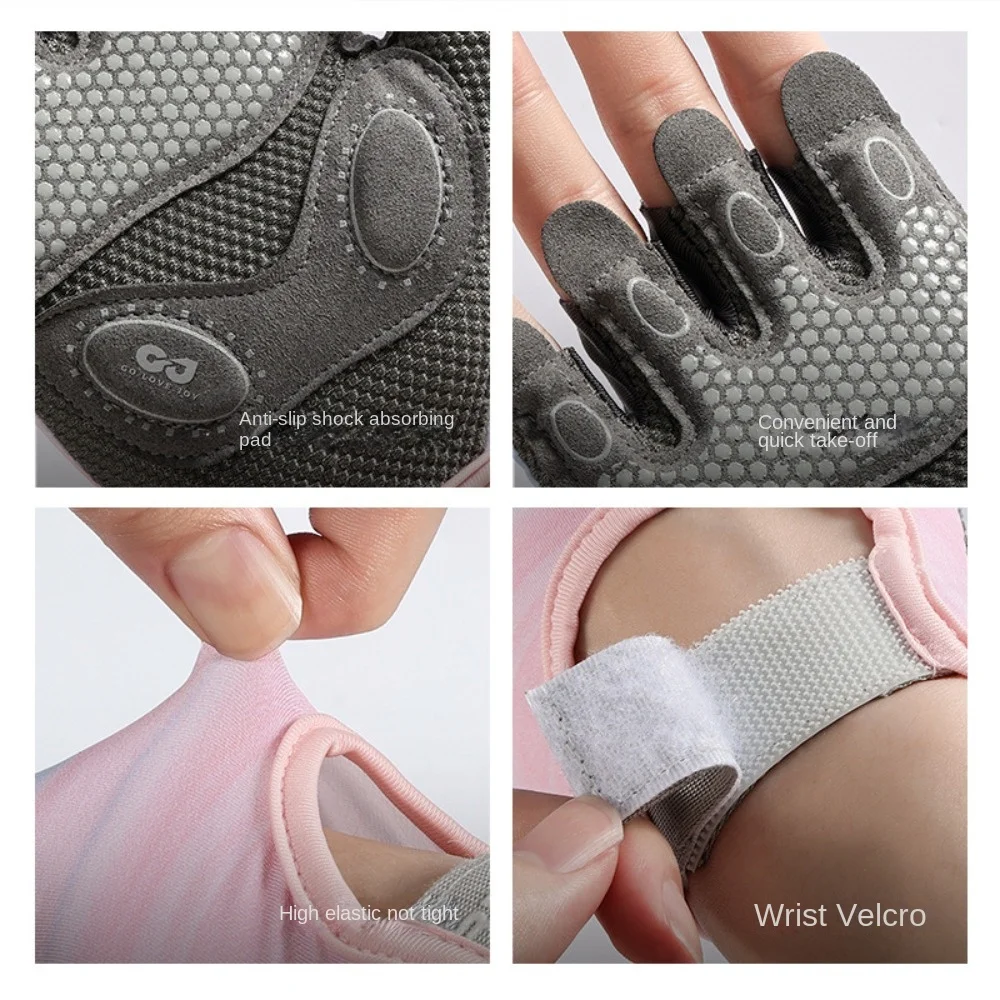 Half Finger Half Finger Gloves Nylon Breathable Workout Gloves Non-slip Multiple Colors Bodybuilding Gloves Lifting
