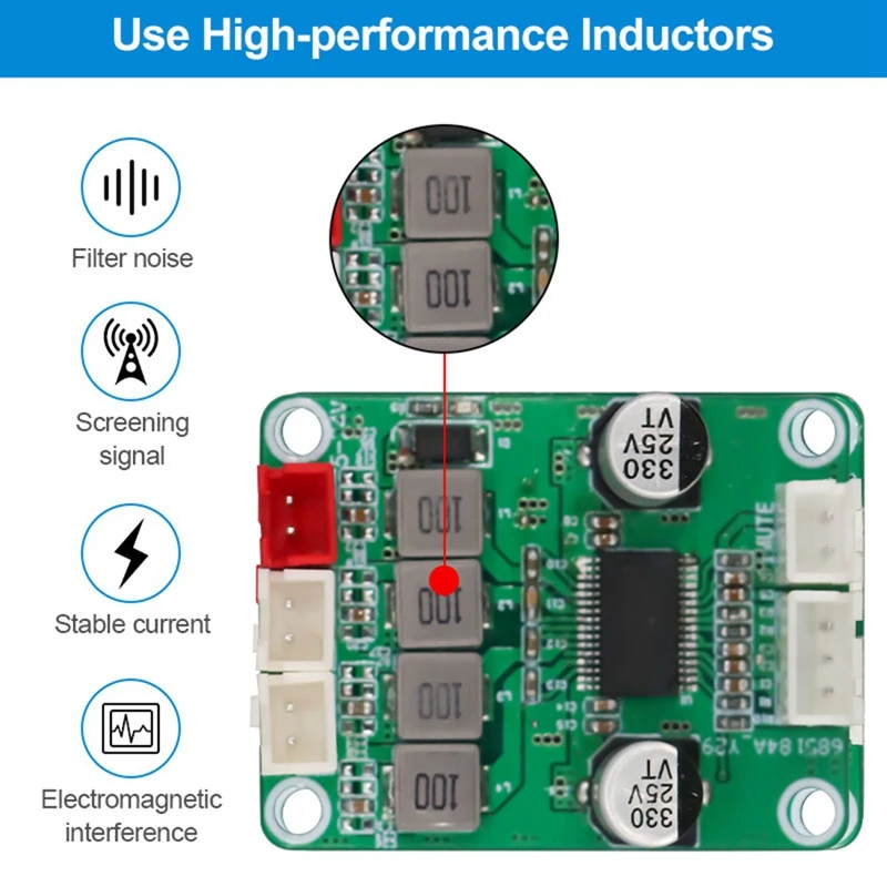 디지털 스테레오 오디오 앰프 보드, 2.0 채널 앰프 모듈, DC 12-24V, TPA3118D2, 30W