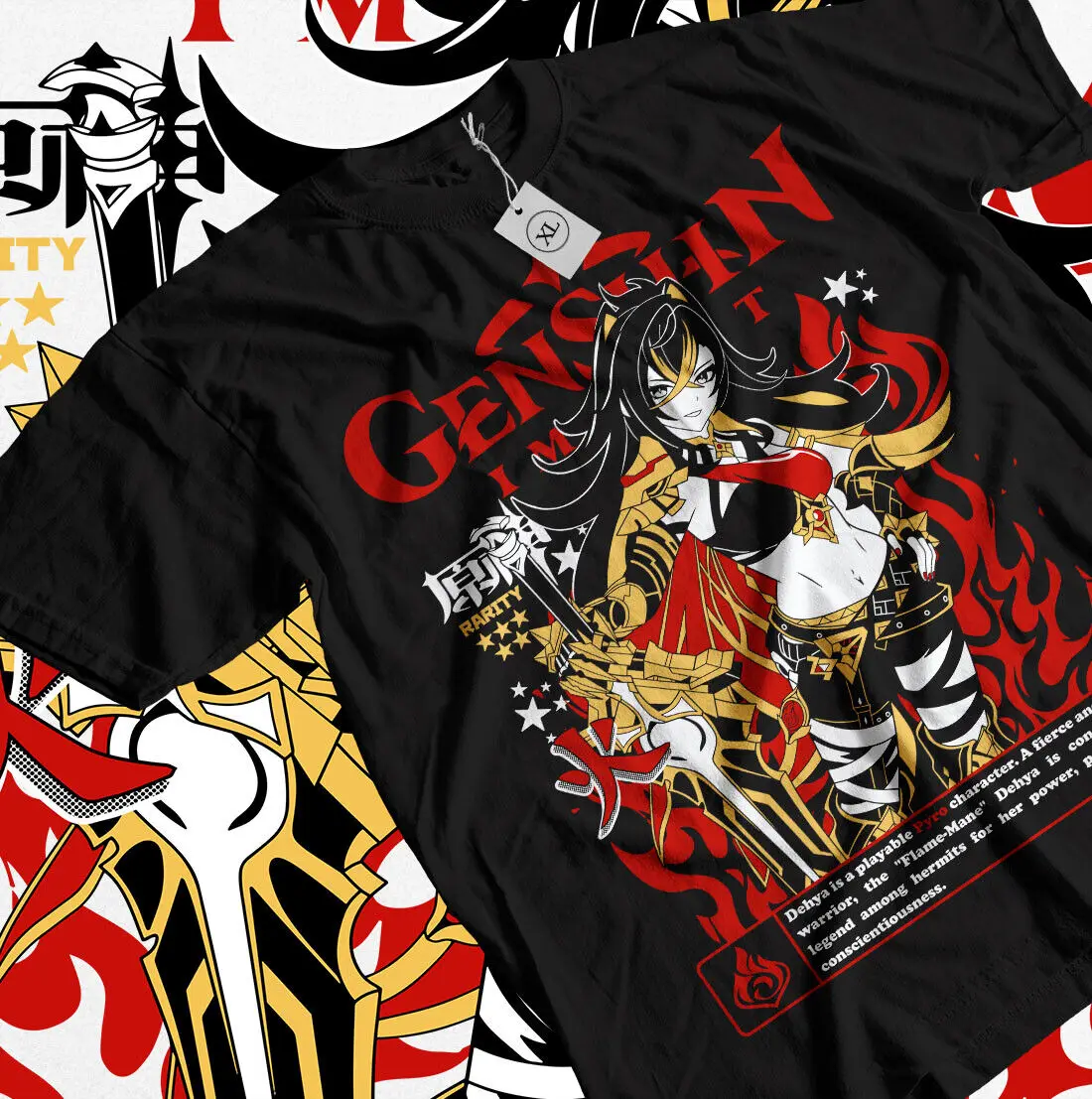 Deyha Genshin Impact T-shirt genshin impact,zhongli,Hu Tao,Anime,Manga,All Size