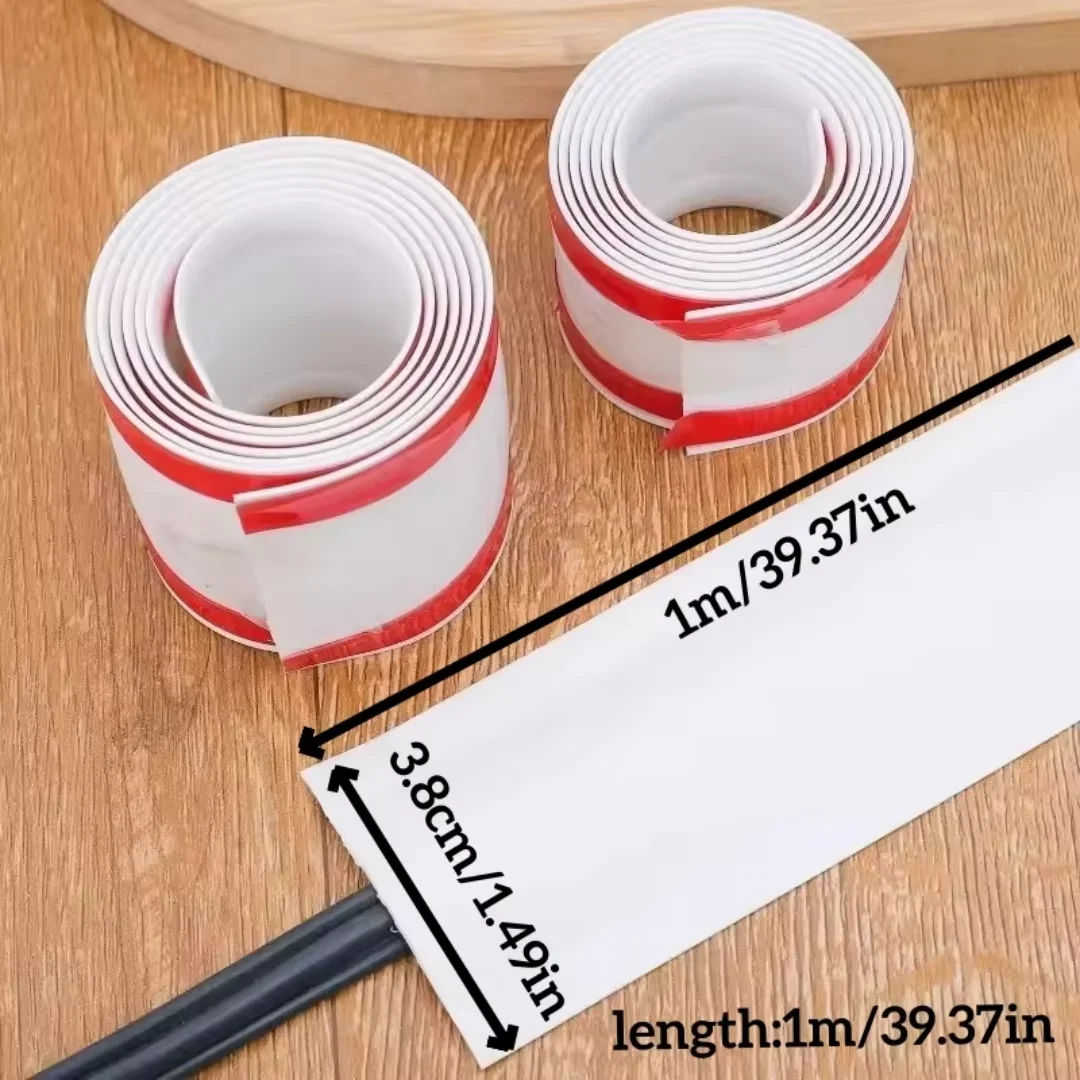 1PC 3/1m Flexible Wire Cover, Cable Channel, Self-Adhesive Bendable Cord, Matte White Wire Management, No Punching