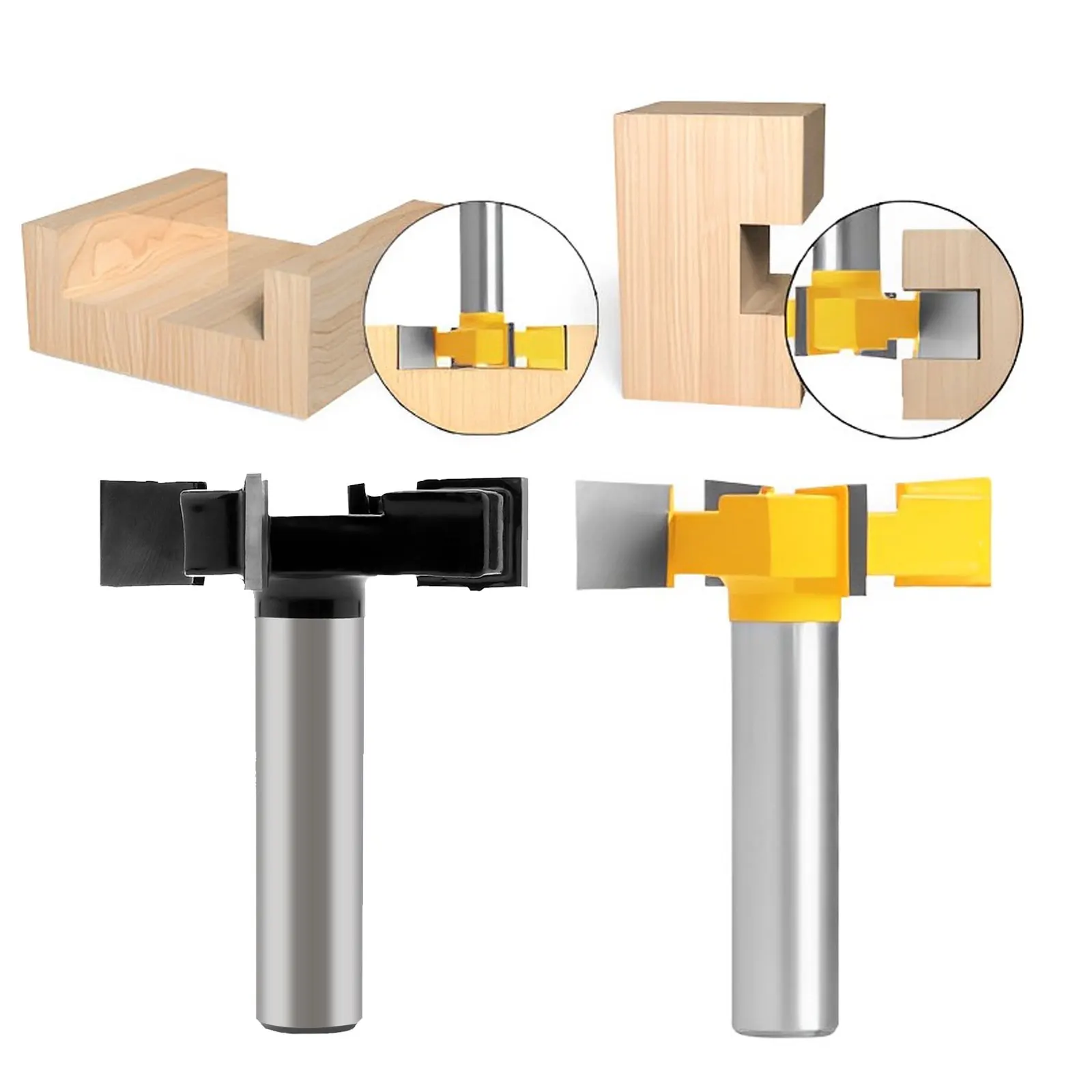 1 Piece 4 Teeth Router Bit Woodworking Milling Cutter Slab Flattening 1/2inch Carbide Spoil Board Milling Cutter For Wood Tools