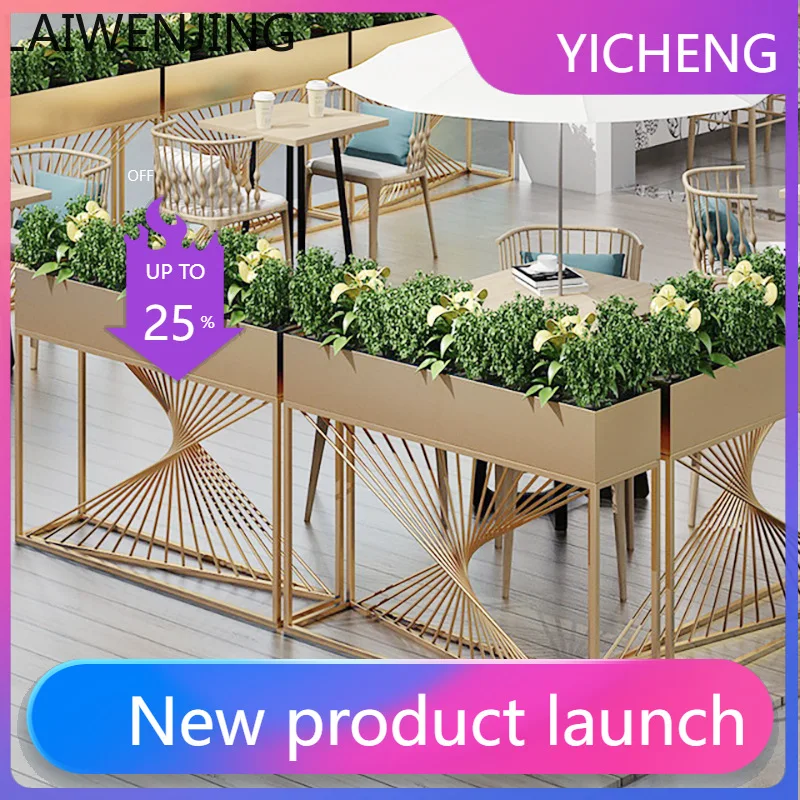 

LYY Simple Cafe Restaurant Decorative Screen Partition Outdoor Flower Box Iron Art Flower Stand Flower Tray