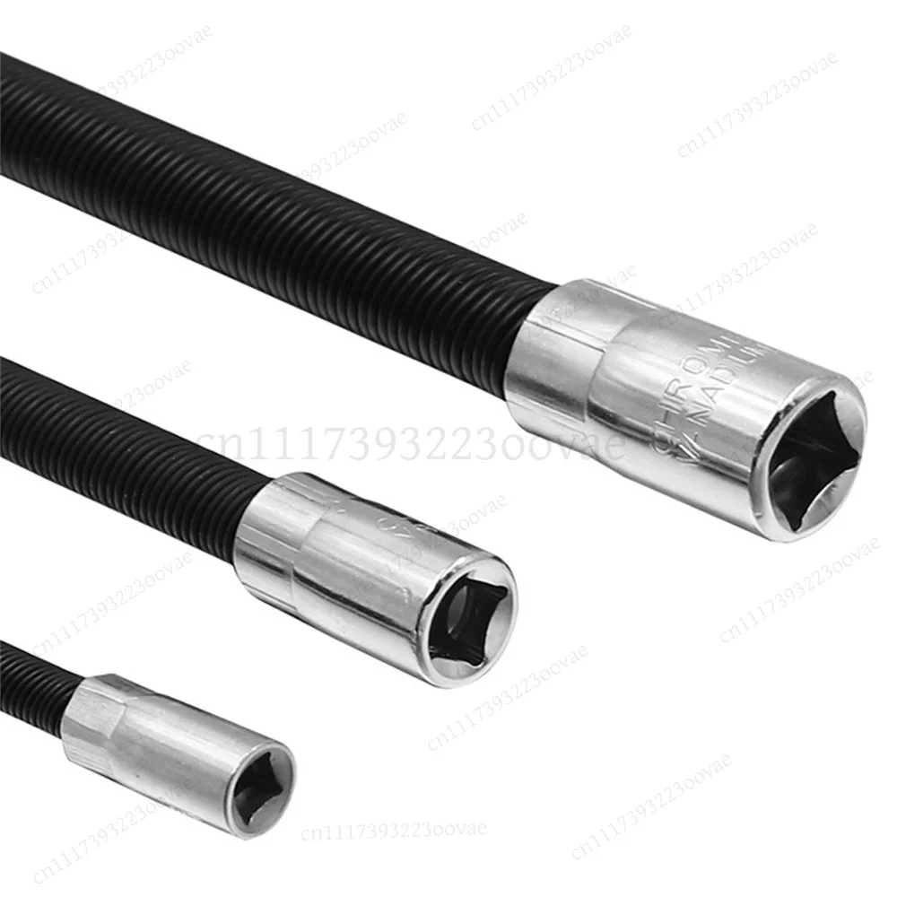 LF-3Pcs Ratchet Wrench Drive Impact Socket Set 1/4 3/8 1/2 Flexible Extension Rod Adapter, Workshop Tool Kit