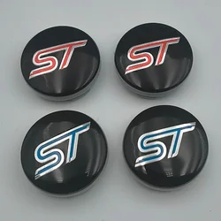 4Pcs 54mm ST Wheel Center Cover Hub Caps Car Emblem Badge For Ford Mondeo Mustang Focus Fiesta ST Logo Auto Accessories