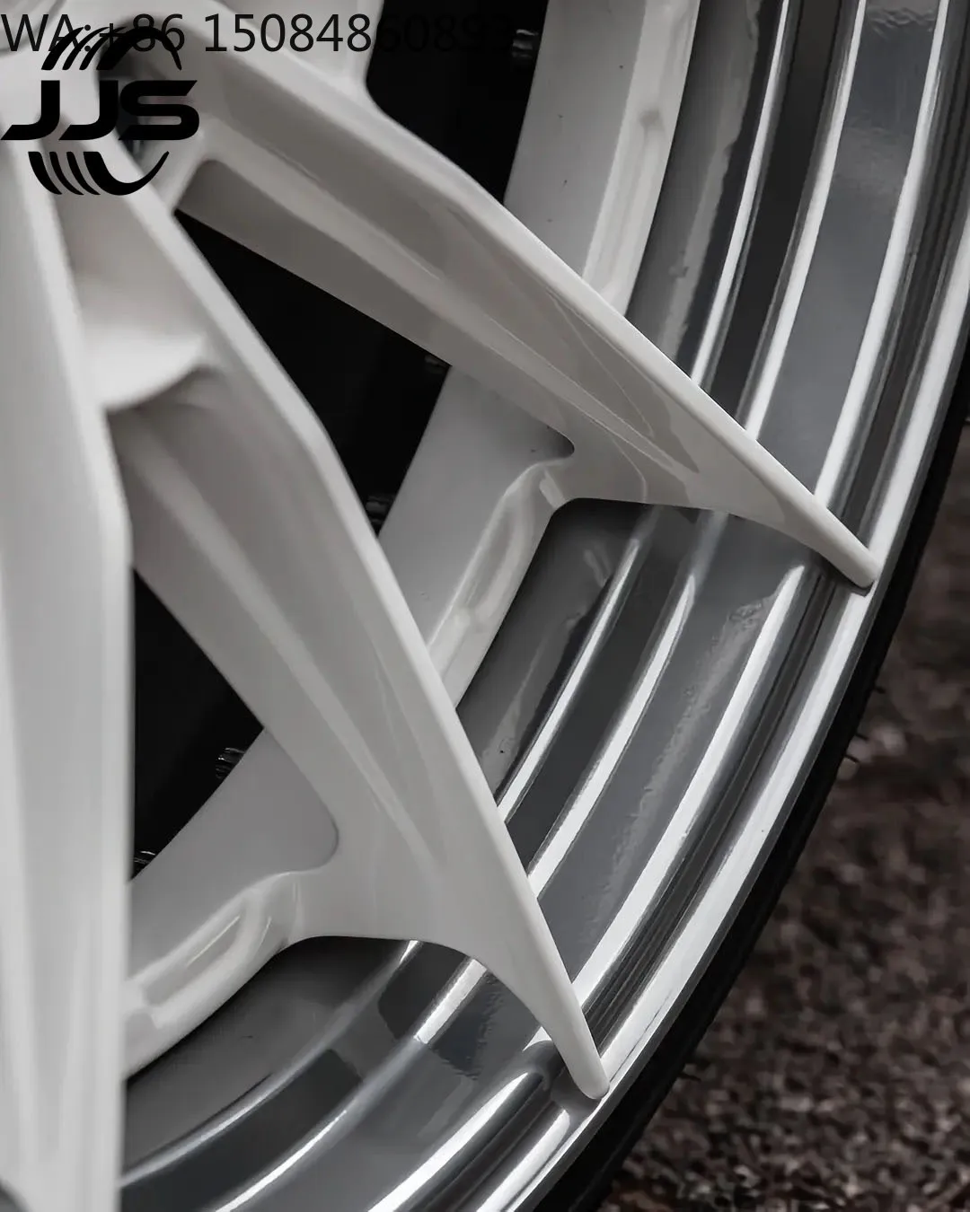 White Split Spoke Two-Piece Forged Alloy Wheels 17-23 Inch Lightweight Auto Parts New Energy Car Custom Modified Rims