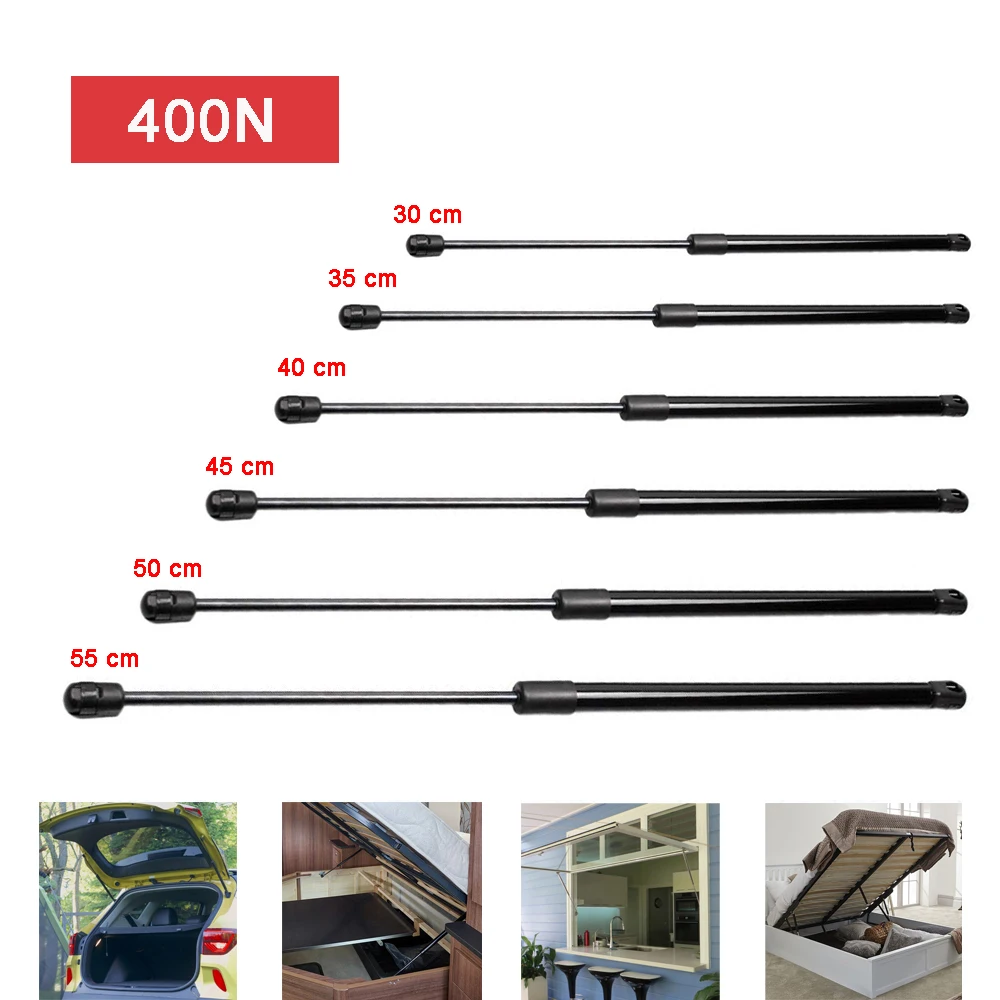 

2pcs 400N 30/35/40/45/50/55cm Gas Strut Bars Lift Supports Gas Spring for Tool Box RV Bed Car Caravans Door Windows Boat Bus