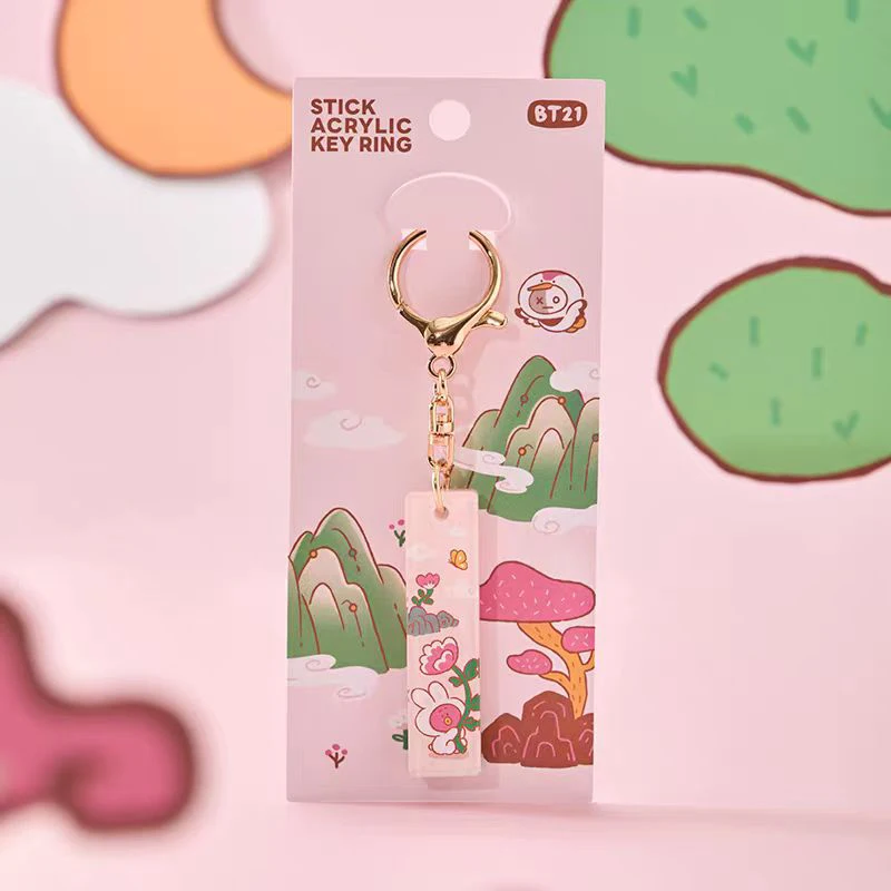 

Linefriends Bt21 Mid-Autumn Festival Jade Rabbit Series Cute Acrylic Keychain Backpack Pendant Gift Toy Collection